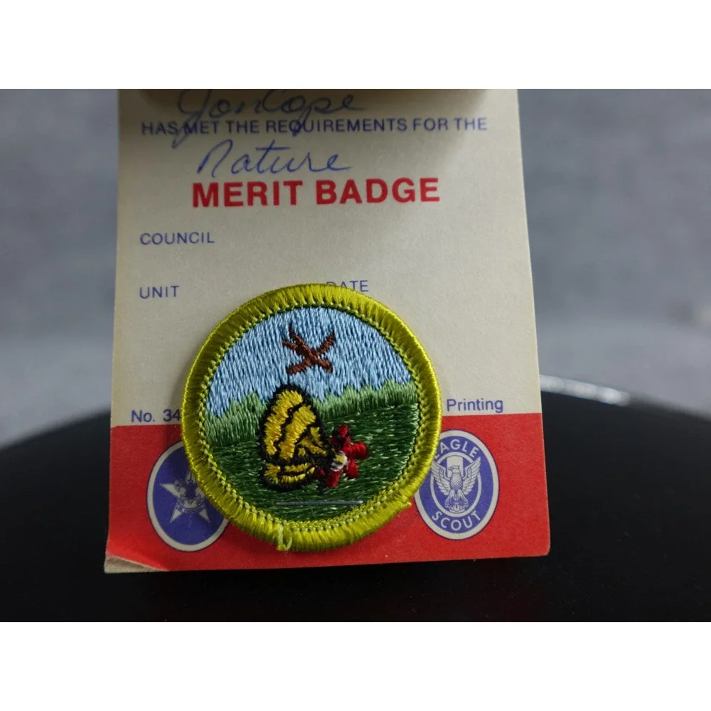 Lot of 8 Boy‎ Scouts of America Merit Badges with Cards